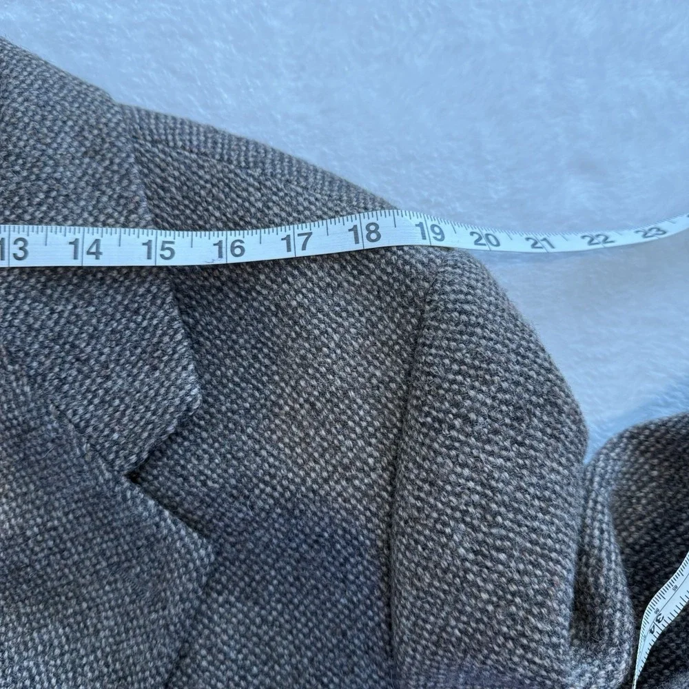 Vintage Banana Republic Blazer Mens 46L Brown Wool Blend Made Italy Sport Coat